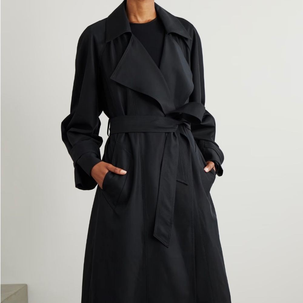 The Frankie Shop Astoria Trench Coat Black NWT